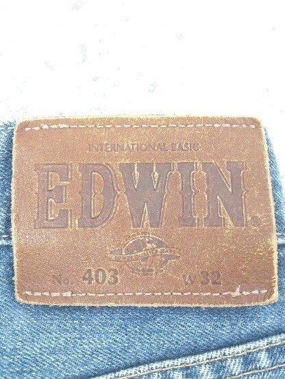 ◇ EDWIN エドウィン ウォッシュ加工 ジーンズ デニム パンツ 32 インディゴ # 1002798861015_画像6
