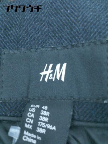 ■ H&M エイチ＆エム 長袖 ジップアップ　コート EUR 48 ネイビー メンズ_画像4