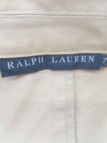 ◇ Ralph Lauren ラルフローレン シングル 1B 長袖 テーラード ジャケット 7 ライトベージュ メンズ_画像4
