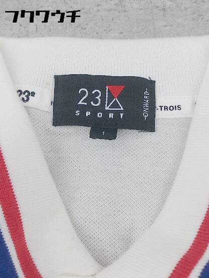 ◇ 23区 SPORT ニジュウサンク スポーツ 半袖 ポロシャツ サイズ1 ホワイト メンズ_画像4