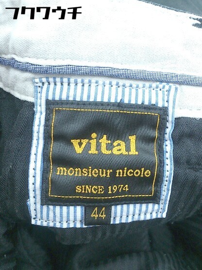 ◇ vital MONSIEUR NICOLE ヴィタル ムッシュ ニコル パンツ サイズ44 ブラック メンズ_画像4