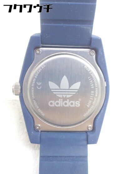 ◇ adidas アディダス クォーツ式 3針 アナログ 動作未確認 腕時計 ウォッチ ネイビー   メンズ の画像4