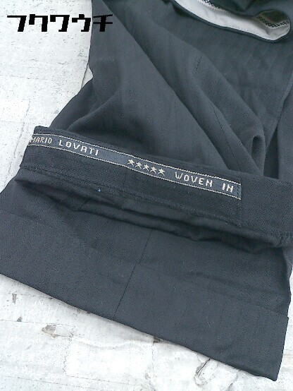 ■ IASON 総裏地 シャドウストライプ シングル パンツ スーツ 上下 ブラック メンズ_画像6