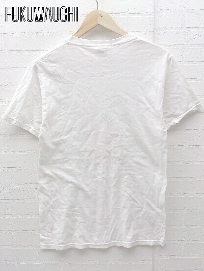 ◇ FRUIT OF THE LOOM フルーツオブザルーム 半袖 プリント Tシャツ カットソー S ホワイト メンズ_画像3