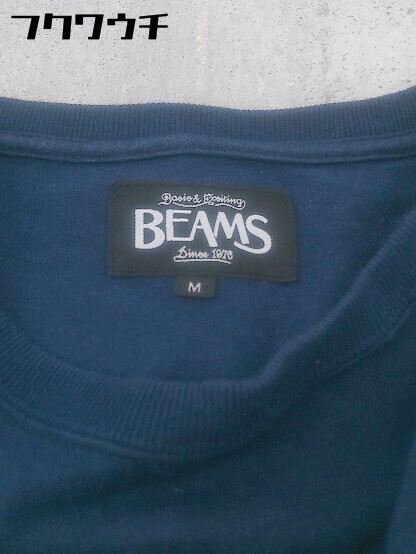 ◇ BEAMS ビームス 半袖 Tシャツ サイズM ネイビーマルチ メンズ_画像4