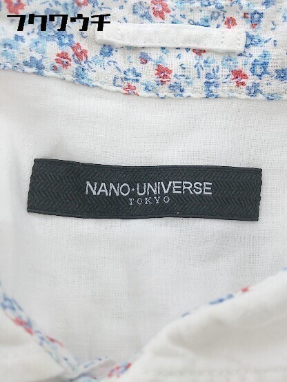 ◇ nano universe ナノユニバース リネン混 長袖 シャツ S ホワイト # 1002800108565_画像4