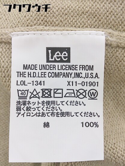 ◇ Lee リー コットン ニット 半袖 ポロシャツ サイズM ベージュ メンズ_画像5