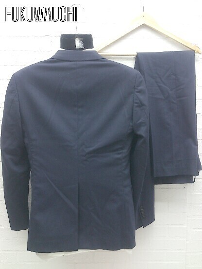 * united arrows white label United Arrows unlined in the back stripe single 2B pants suit 46 navy men's 