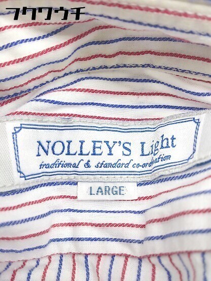 ◇ nolley's light ノーリーズ ライト 長袖 シャツ サイズLARGE ホワイト メンズ_画像6