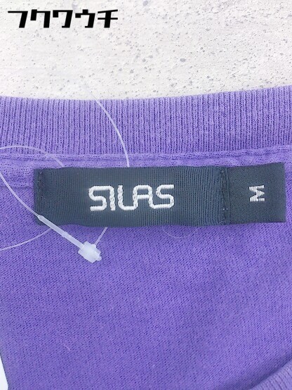 * SILAS rhinoceros la Sprint long sleeve T shirt cut and sewn size M purple men's 