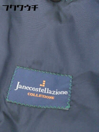 ◇ Janecostellazione ストライプ シングル 2B 長袖 テーラード ジャケット サイズ96A7 ネイビー パープル メンズの画像7