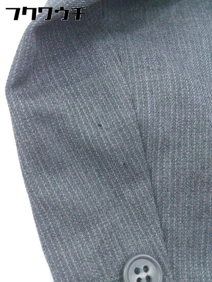 ◇ D'URBAN ダーバン ストライプ ネーム刺繍あり 長袖 テーラード ジャケット サイズ94A6 グレー メンズ_画像6