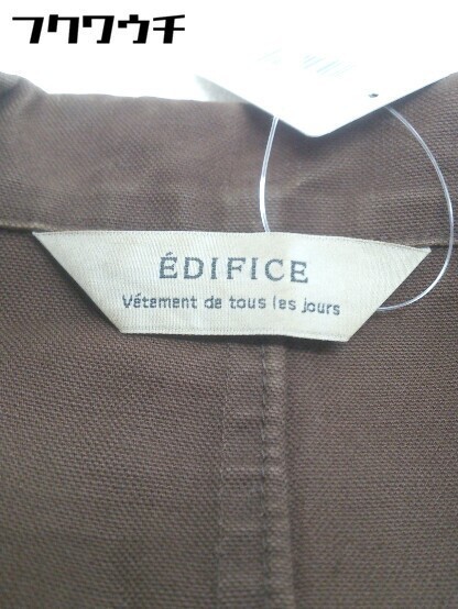 ◇ EDIFICE エディフィス 3B シングル 長袖 テーラード ジャケット サイズ40 ブラウン メンズ_画像4