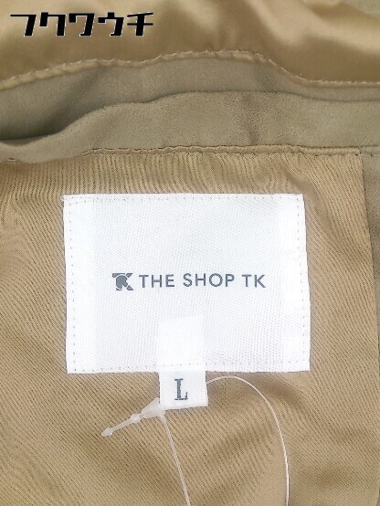 ◇ THE SHOP TK ザショップティーケー ピーチスキン ジップアップ ジャケット サイズL ブラウン メンズ_画像4