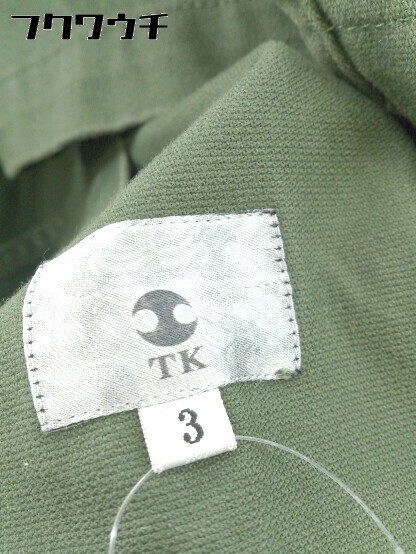 ■ tk.TAKEO KIKUCHI ティーケー タケオキクチ ジップアップ フード ジャケット サイズ2 カーキ メンズ_画像4
