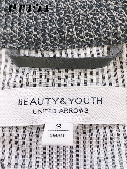 ◇ BEAUTY&YOUTH UNITED ARROWS シングル 2B 長袖 テーラードジャケット サイズS ネイビー ホワイト メンズの画像4