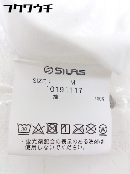 ◇ SILAS サイラス プリント 長袖 Tシャツ カットソー サイズM ホワイト メンズ_画像5