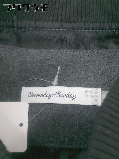 ◇ SEVENDAYS=SUNDAY セブンデイズ サンデイ 切替 長袖 ジャケット サイズS グレー ブラック メンズ_画像4