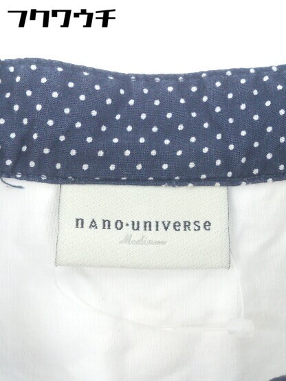 ◇ ◎ nano universe ナノユニバース 半袖 シャツ サイズM オフホワイト メンズ_画像4
