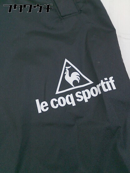 ◇ le coq sportif ルコックスポルティフ ウエストゴム 裾ジップ ナイロン パンツ サイズL-O ブラック メンズ_画像4