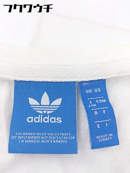 ◇ adidas アディダス ロゴ 半袖 Tシャツ カットソー サイズJ/M ホワイト系 メンズ_画像4