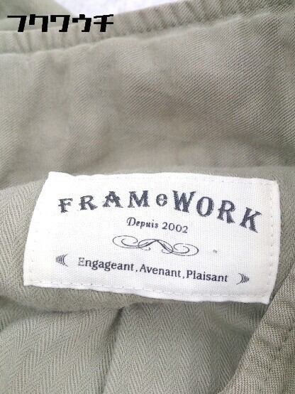 ◇ FRAMeWORK フレームワーク リネン混 長袖 ジャケット サイズ38 カーキ メンズ_画像4