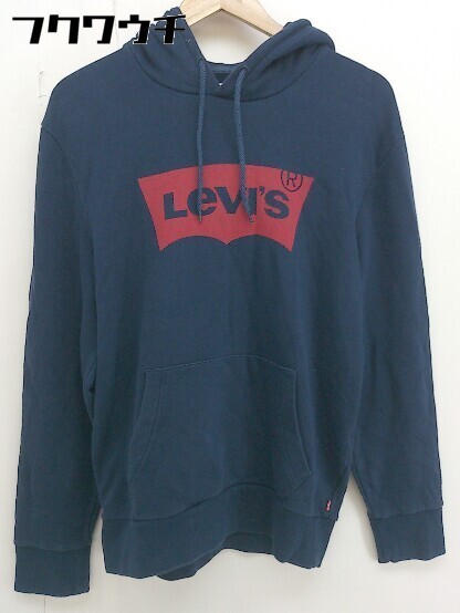 ◇ Levi's リーバイス 長袖 プルオーバー パーカー サイズM ネイビー レッド系 メンズ_画像1