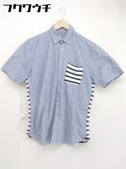 * A day in the life UNITED ARROWS button down BD switch short sleeves shirt size L blue group men's 