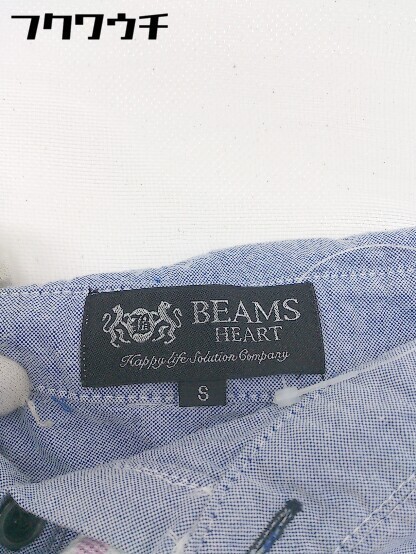 ◇ ◎ BEAMS HEART ビームス ハート レイヤード 七分袖 ポロシャツ サイズS ホワイト系 メンズ_画像4