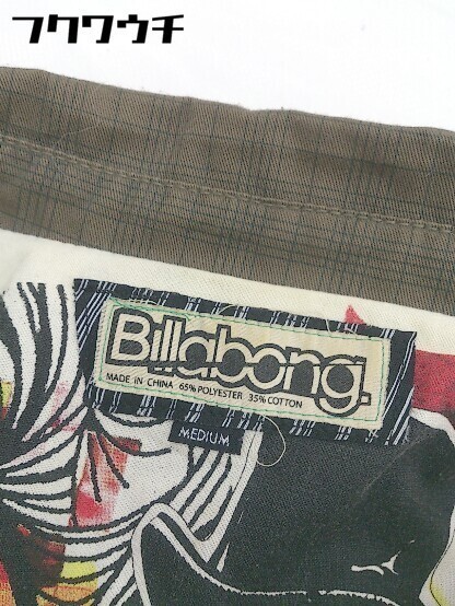 ◇ BILLABONG ビラボン チェック 長袖 ジャケット サイズM カーキ メンズ_画像5