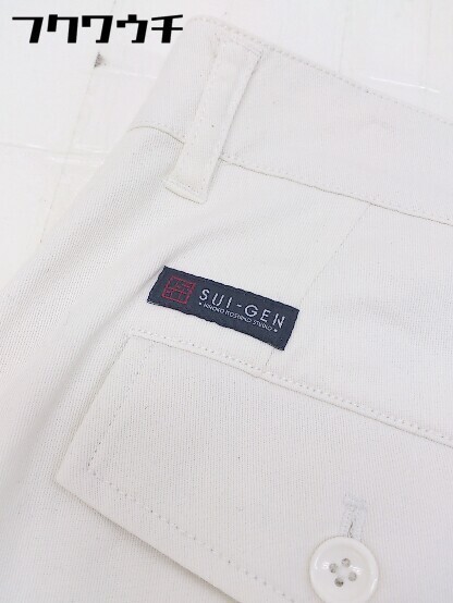 ◇ SUI-GEN スイゲン HIROKO KOSHINO STUDIO ストレッチ ロゴ 刺繍 パンツ サイズ79 ホワイト メンズ_画像7