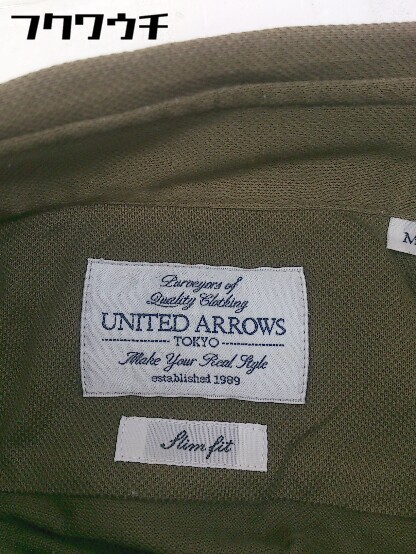 ◇ UNITED ARROWS ユナイテッドアローズ 鹿の子 長袖 シャツ サイズM ブラウン メンズ_画像4