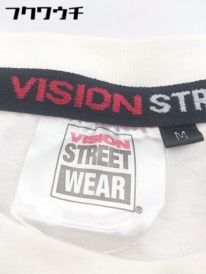 ◇ ◎ ●未使用● VISION STREET WEAR タグ付き 半袖 Tシャツ カットソー サイズM オフホワイト マルチ メンズ_画像4