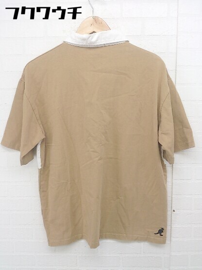 ◇ KANGOL カンゴール ×SHARE PARK シェアパーク ロゴ 半袖 Tシャツ カットソー サイズ2 ブラウン ホワイト メンズ_画像3