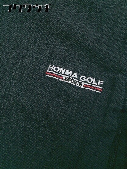 ◇ ◎ 本間ゴルフ HONMA GOLF 長袖 ポロシャツ サイズM ブラック メンズ_画像5