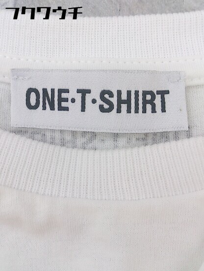 ◇ ONE T SHIRT ワンティーシャツ プリント 長袖 Tシャツ カットソー サイズM ホワイト メンズ_画像4