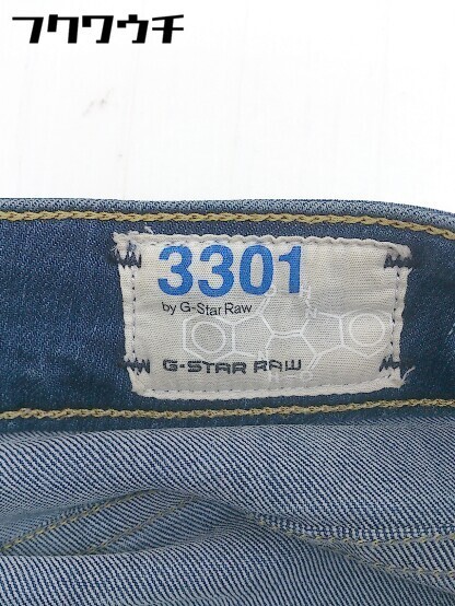 ◇ 3301 by G-STAR RAW ジースターロゥ イタリア製 ストレッチ ジーンズ デニム パンツ サイズ 25 インディゴ メンズの画像5