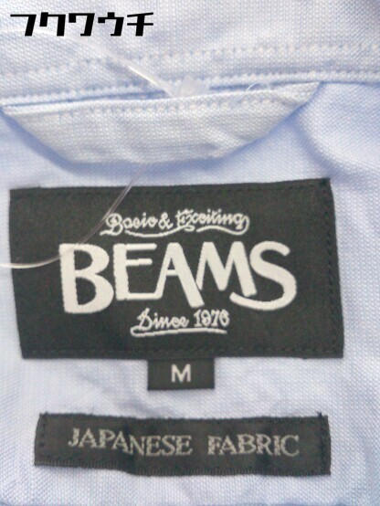 ◇ ◎ BEAMS ビームス ボタンダウン BD 半袖 シャツ サイズM ブルー系 メンズ_画像6
