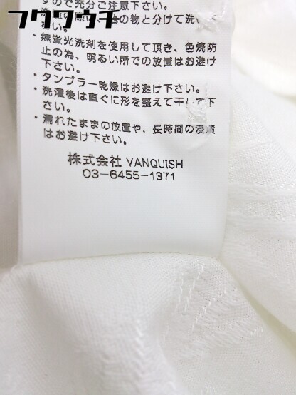 ◇ ◎ VANQUISH ヴァンキッシュ 長袖 シャツ サイズS ホワイト メンズ_画像6
