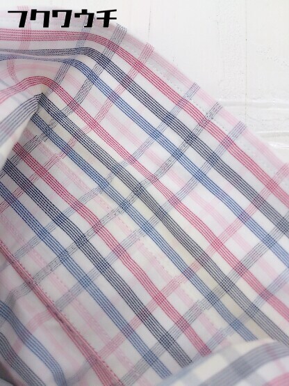 ◇ Munsingwear マンシングウェア チェック 半袖 シャツ サイズM ピンク系 マルチ メンズ_画像6