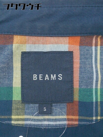 ◇ BEAMS ビームス ジップアップ ジャケット ブルゾン サイズS ネイビー メンズ_画像4