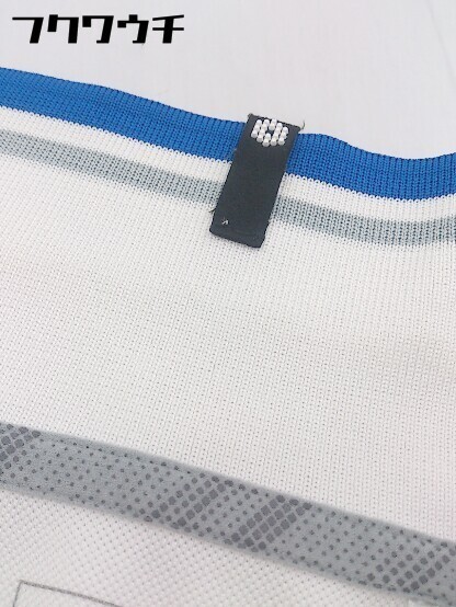 ◇　◎ PUMA プーマ ロゴ　 半袖 ポロシャツ サイズXL ホワイト　ブルー メンズ_画像7