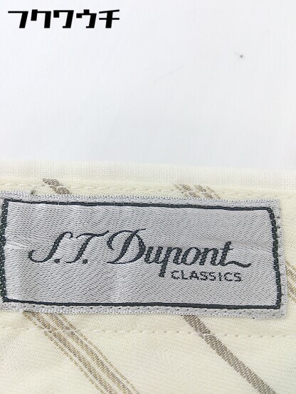 ◇ S.T. Dupont エス テー デユポン リネン100% パンツ サイズ85 アイボリー メンズの画像4