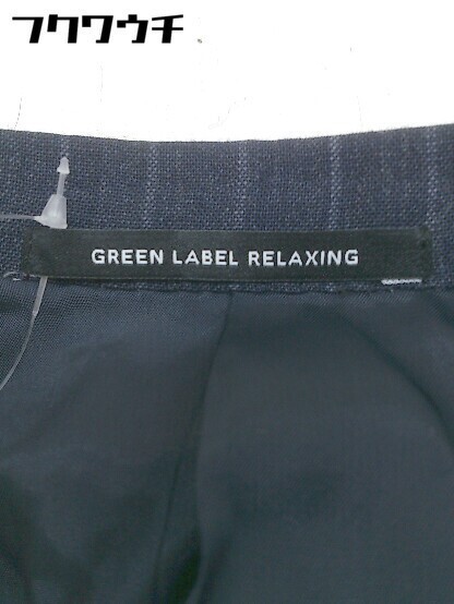 ◇ green label relaxing UNITED ARROWS ストライプ 長袖 テーラード ジャケット サイズ46 ネイビー メンズ_画像4