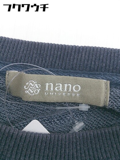 ◇ nano universe ナノユニバース 長袖 トレーナー サイズM ネイビー系 メンズ_画像4