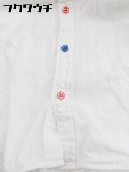 ◇ BEAMS ビームス カラフルボタン 半袖 シャツ ブラウス サイズS ホワイト メンズ_画像6
