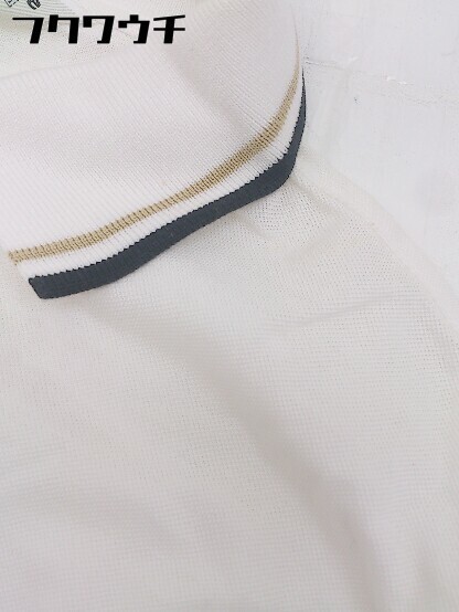 ◇ BLACK & WHITE SPORTSWEAR 胸ロゴ ボーダー 半袖 ポロシャツ サイズM ホワイト系 メンズ_画像8