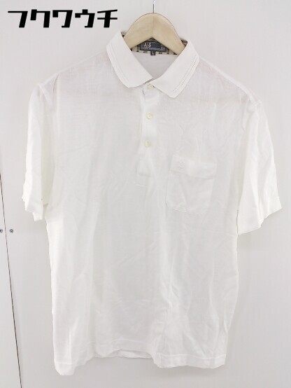 ◇ ◎ DAKS ダックス 半袖 ポロシャツ サイズL ホワイト メンズ_画像1
