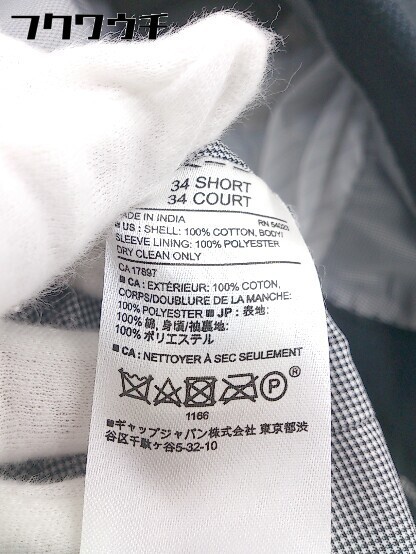 ◇ BANANA REPUBLIC バナナリパブリック シングル 2B 長袖 テーラードジャケット サイズ34S ネイビー ブラック メンズ_画像5