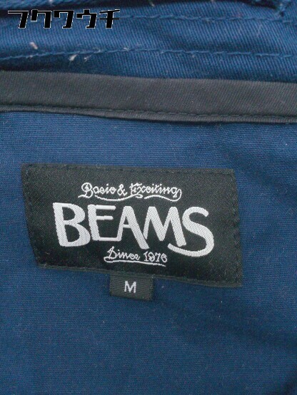 ◇ BEAMS ビームス ジップアップ ジャケット ブルゾン サイズM ネイビー メンズ_画像4